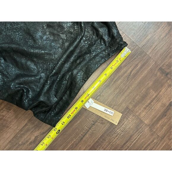 Do + Be NWT Black Snakeskin Scrunch Asymmetrical Skirt, Sz Small - Picture 3 of 9